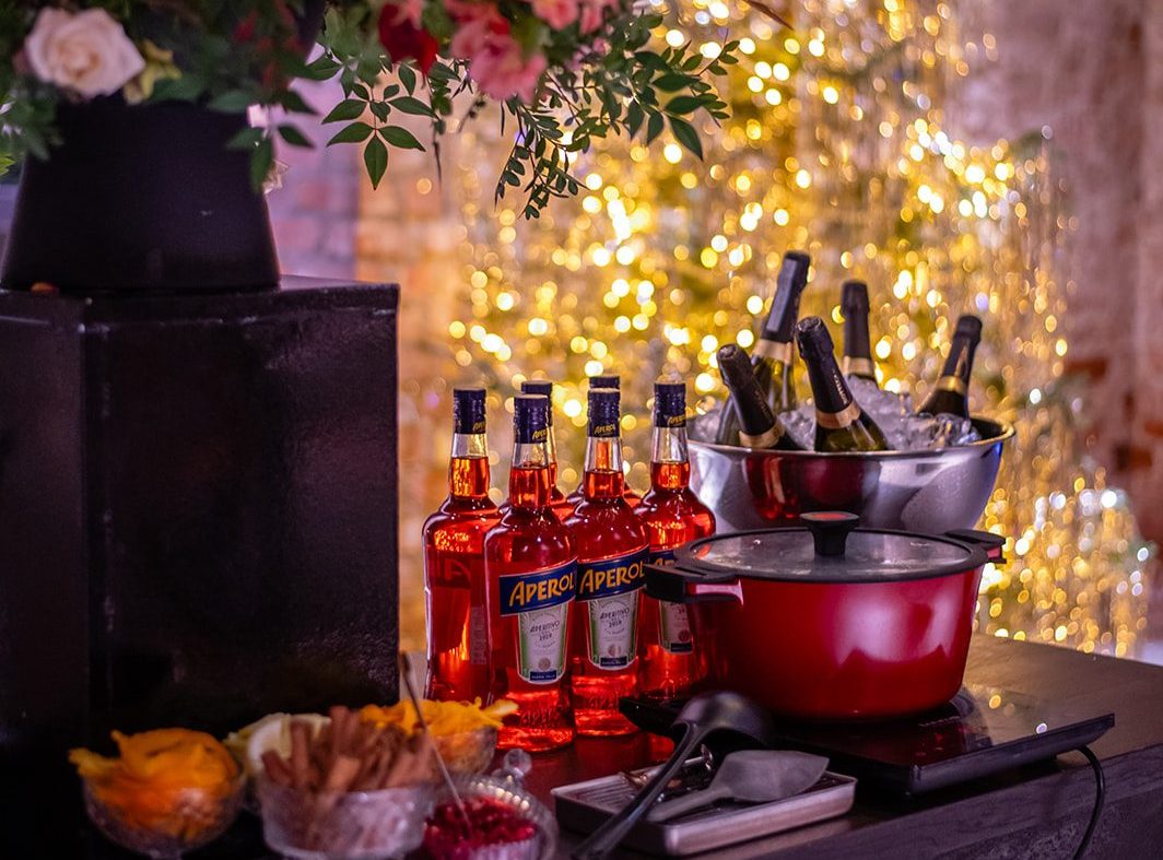 A Christmas Wedding-Baptism with Christmas Flavors and Festive lighting